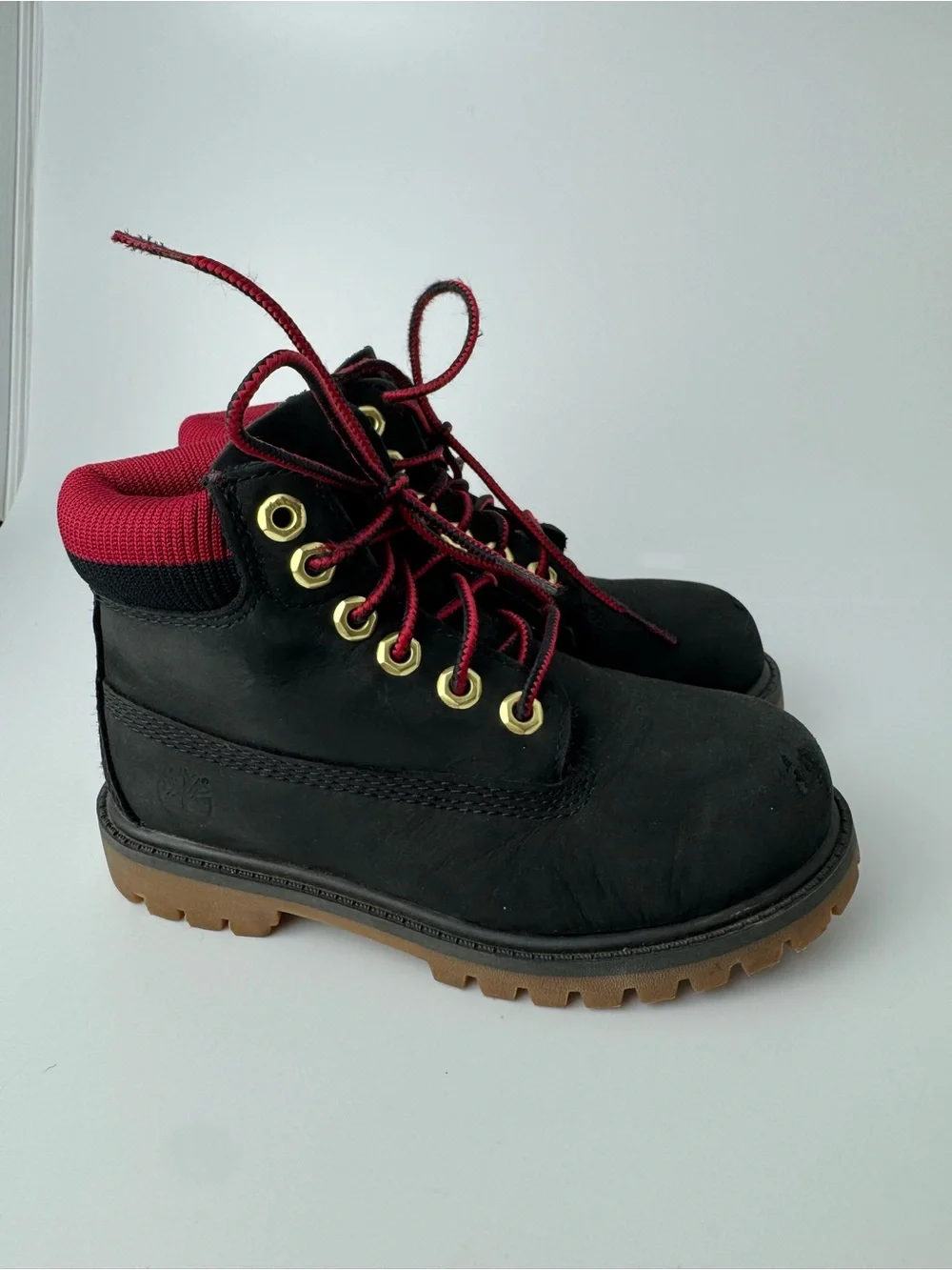 Timberland Black Red Boots - Kids 11